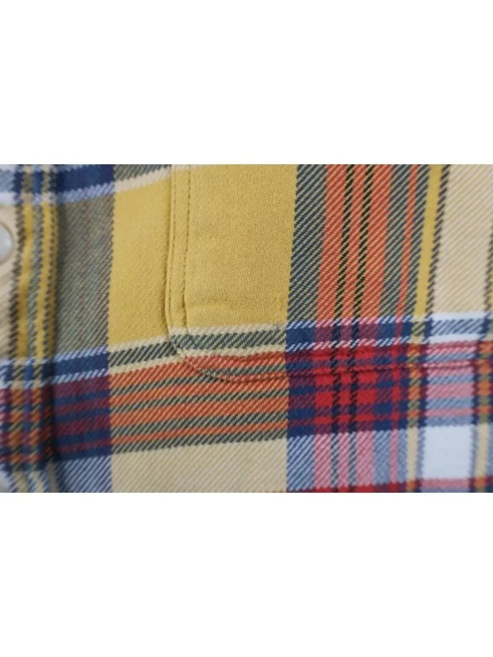 Vtg 90s Ralph Lauren Mens Large Distressed Heavy Flannel Collared Button Shirt